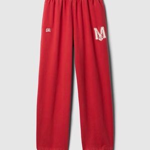 GAP X DISNEY Red Sweatpants with Minnie Logo